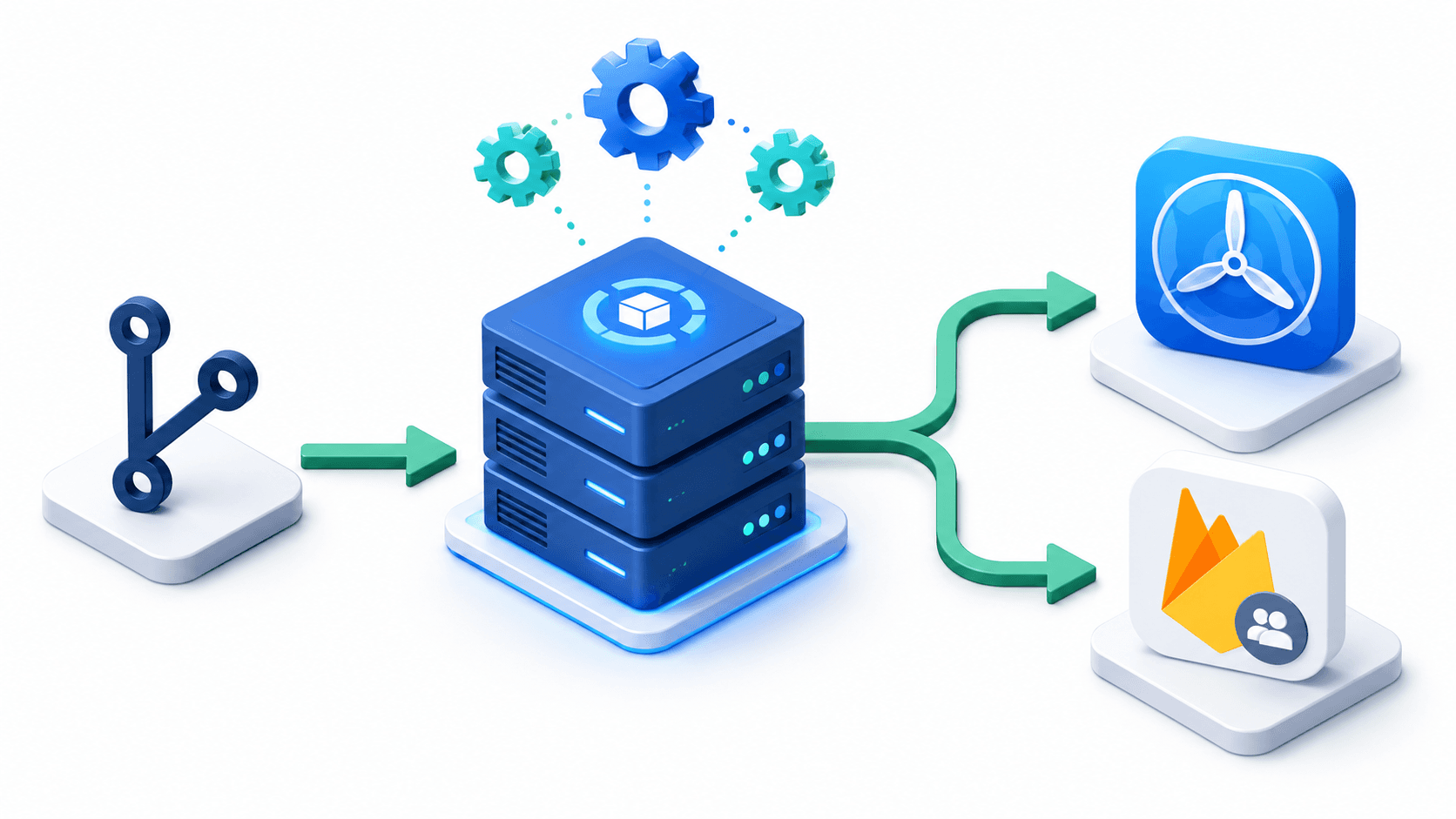 CI/CD pipeline for mobile app development illustrated with GitHub Actions and Codemagic
